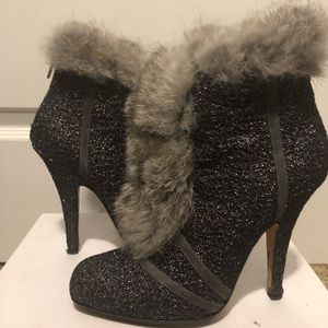 Christian Dior Fur Trimmed Ankle Boots
